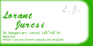 lorant jurcsi business card